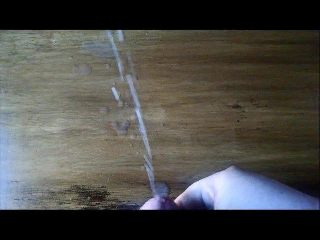 Amateur - 11 rope cum shot on kitchen table