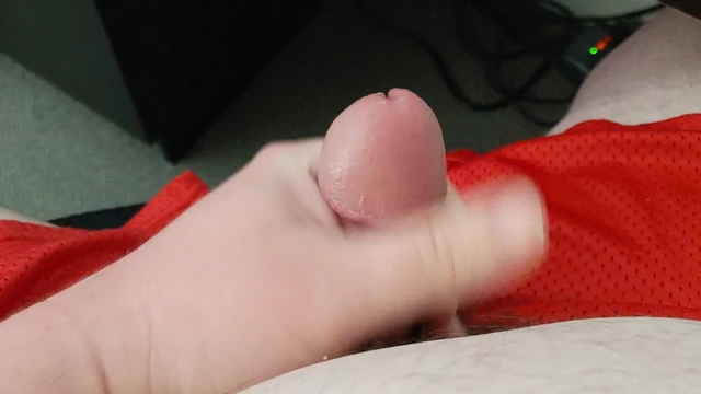 Busting a big load feels so good after edging