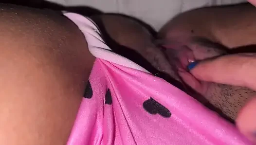 Don't look underneath. The sheets, hidden young girl with fingers, wet in orgasm, innocent and intense.