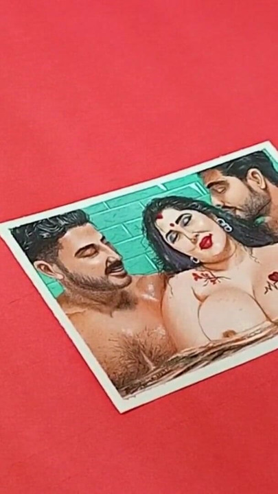 คลิปสั้นศิลปะหรือการวาดภาพอีโรติกของสาวอินเดียนมใหญ่เซ็กซี่เย็ดกับผัวและพี่เขย | คลิป 1