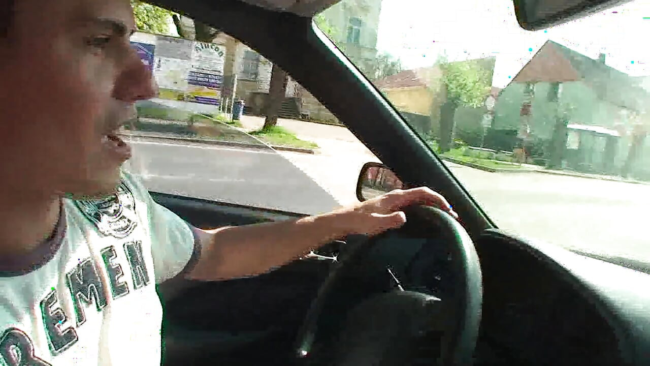 拾ったブルネットの十代の吹くと2つのディックスに乗って