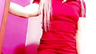 Saya Tahu U Love It Sexy Red Dress And Sexy Stickings Membuatkan Saya Gila Dengan Tangan Seksi Awak Di Atas Nd Saya Membuatkan Saya Pancut Mani Keras