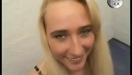 Casting blonde teen gangbanged and bukkake facialized
