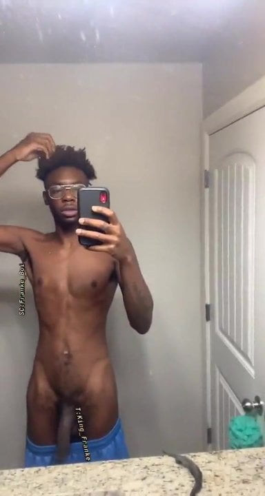 Boy black show big cock