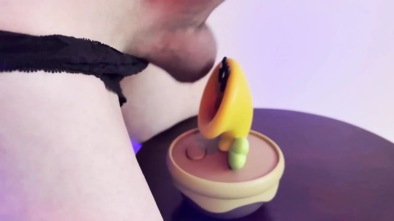 Hot Glue Covering Toy Figure in Cum