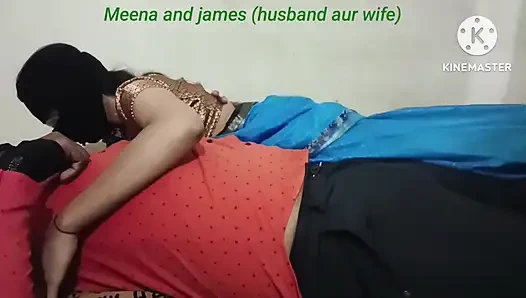 Karı koca yatak odasında romantik bir seks yapıyor