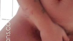 Pissing on the floor, hairy pussy. Teaser.