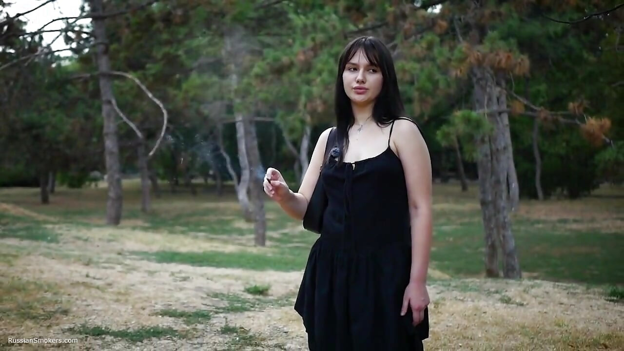 Smoking 120mm Cigarette Outdoors
