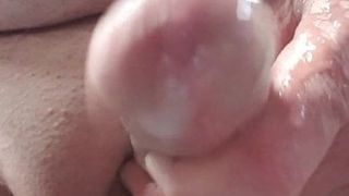 Giving myself hand job and cum slow-motion with sound.