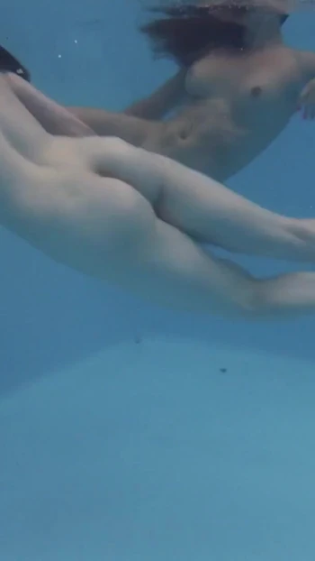 Epic moment from "Girlfriends enjoy swimming naked together"
