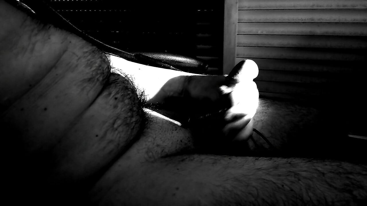 long masturbation. solo man. hard af. edging and exploding in the end - b&w recording