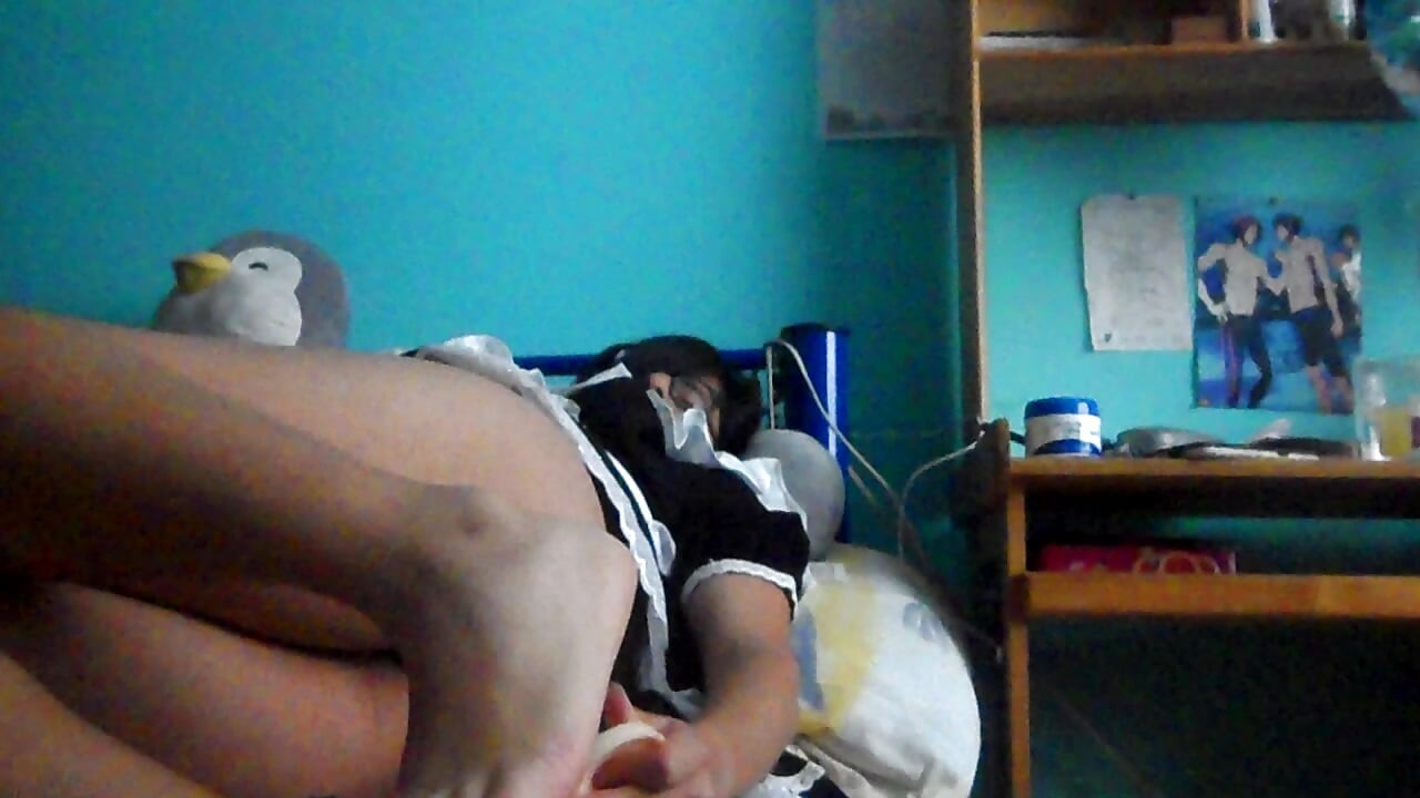 Trans teen in maid dress fuck her big ass