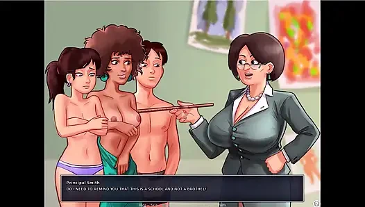 Summertime saga - Johannes and the ladies played spin the bottel ... Erik and Johannes fucked Mrs. Johnson.