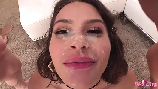Schöne brünette nicole aria 1. doppelte anale penetration