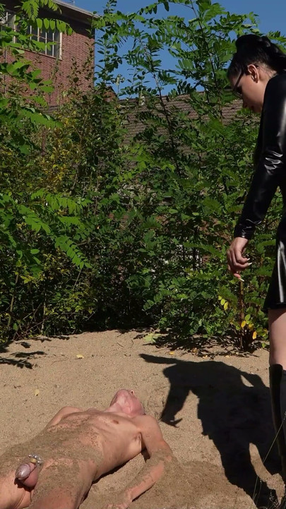 Sand Pissing for the Lazy Dirty Slave
