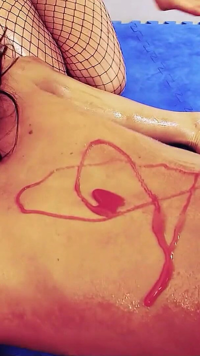 Powerful moment from "Three Big Tits Lesbian in Food Fetish Lick and Toy Play FFF Threesome"