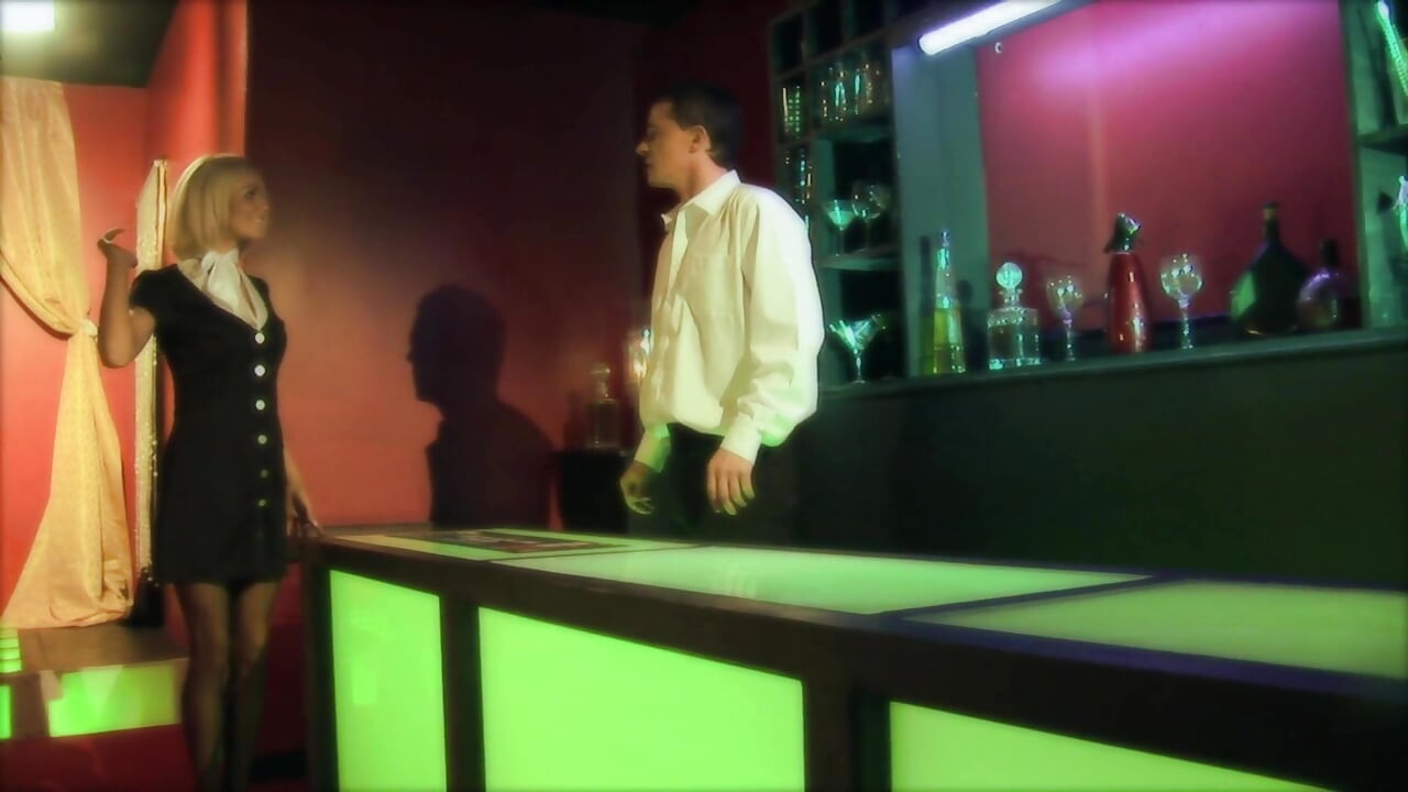 Sexy MILF moans while getting fucked from behind on a table