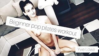 Nude pilates with Yvie Lowe - the small titties brunette cutie