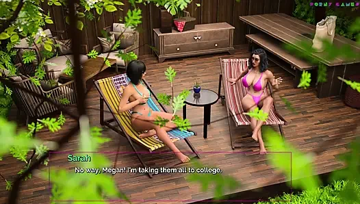 Shut up and dance - footjob auf der Terrasse, Stiefschwester wird geil (episode 11-1)