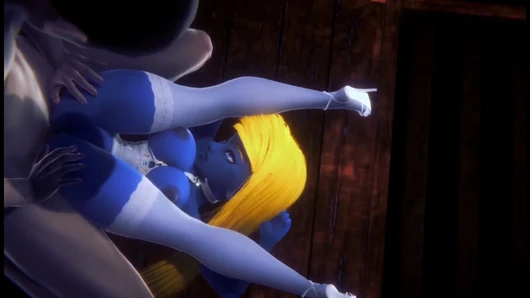 Gargamel smurfing smurfette : smurf parody