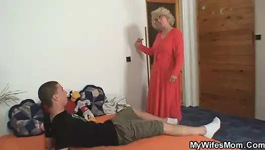 GF caught him doggy-fucking blonde mother-in-law