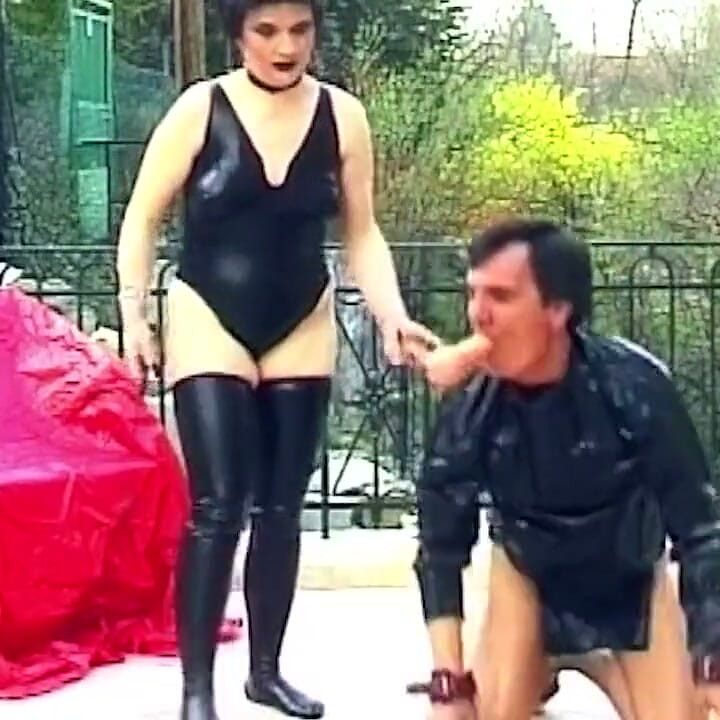 Brunette Dominatrix Pins Clothespins on Cock