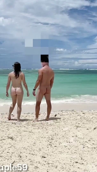 Wife fucks a random fit guy on nudist beach while hubby is recording, Slut wife getting fucked on nudist beach by stranger, | Clip 2