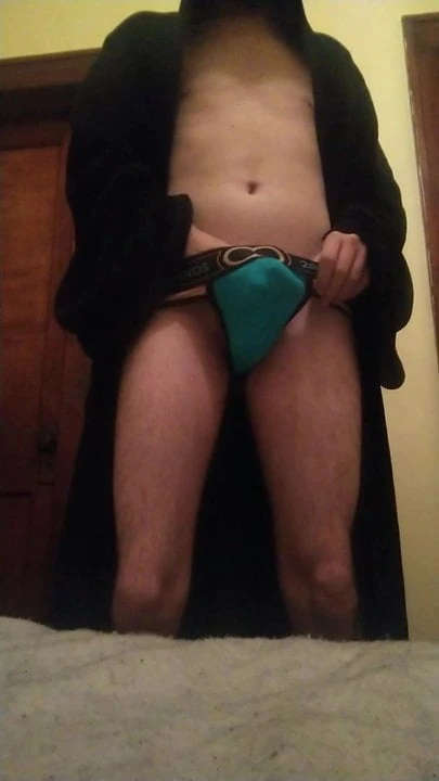 Messy explosive Edged cumshot in my Jockstrap and Robe