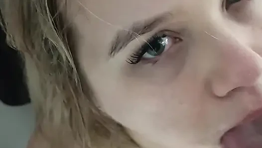 Hot blonde gets hot in the shower