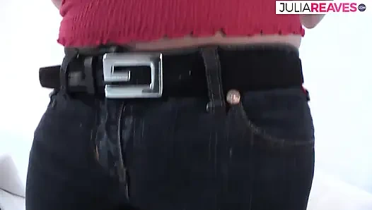 young blonde with big dildo