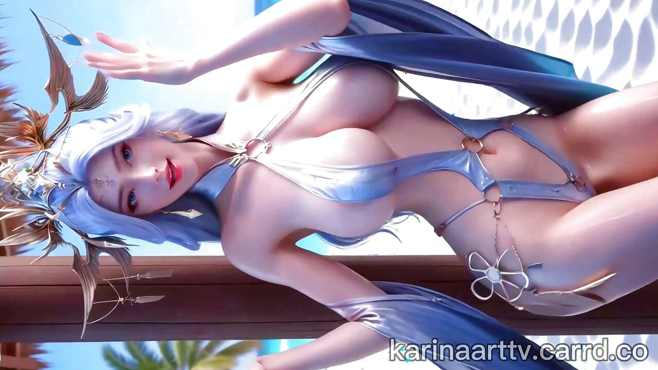 Beautiful blue eyed girl and her sublimated dance after an unforgettable night with her love AI