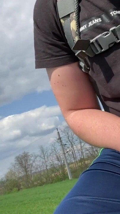 Unforgettable moment from "Nude bike tour, public dick flash, get caught in public"