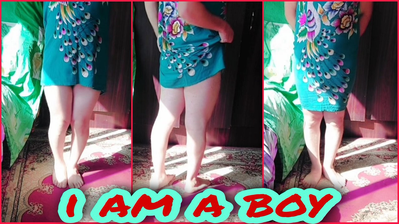 Green Sexy Mini House Dress Shemale Big Butt Sissy Trap Big Ass Tranny Booty Crossdresser Lady Boy Femboy Cute MTF