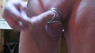 tiny flaccid penis in my cock cage