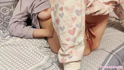 cum in her pussy, she jerks off her pussy with my sperm inside her