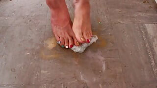 Sissy Trampling Bubble Wrap