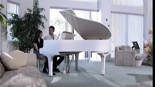 Young Slut and Experienced Stud Have Hardcore Fuck Session by the Piano