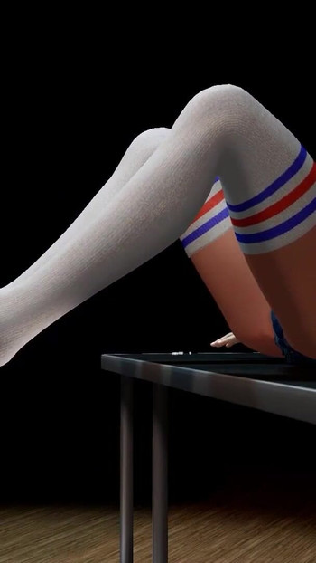 Zapanjujući trenutak iz "Long Socks Footjob with Gender Bender Chucky"