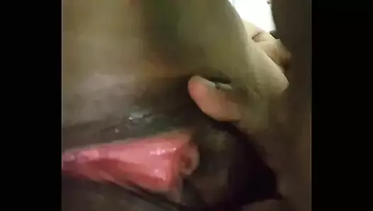 Indian Girl enjoys pussy lick from Hubby POV