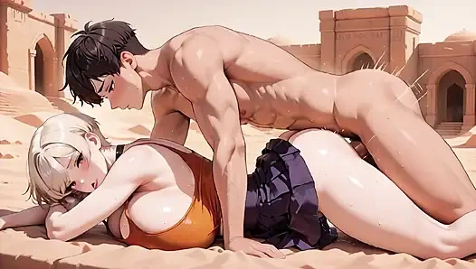 Büyük memeli sarışının güneşle dolması planlanıyor haha