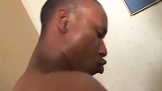 Very beautiful busty black girl blows dick