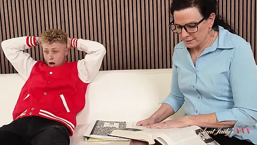 AuntJudysXXX - Tall Mature Teacher Beth Mckenna Fucks Her Jock Student