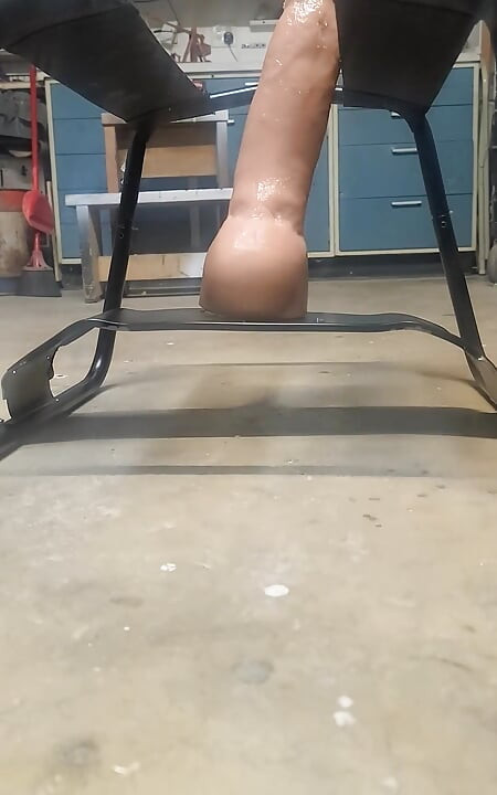 Big Hankeys Dildo on the Bouncy Sex Chair