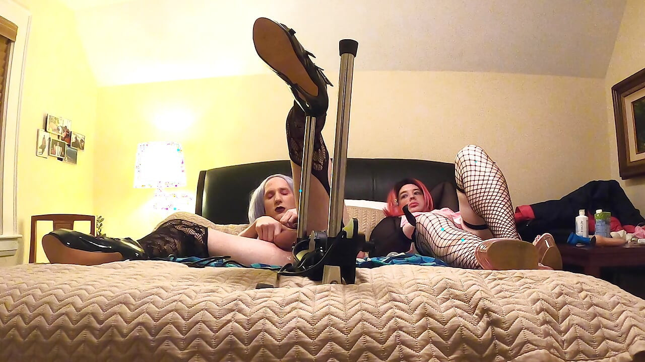 Crossdresser and Trans Woman Using Fucking Machine - Compilation 5