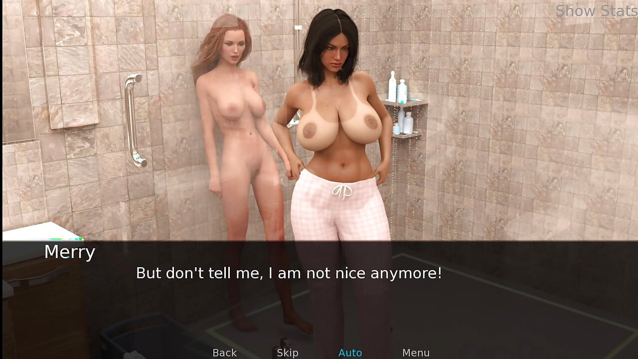 Proyecto esposa caliente: 2 damas jugando entre ellas en la ducha.