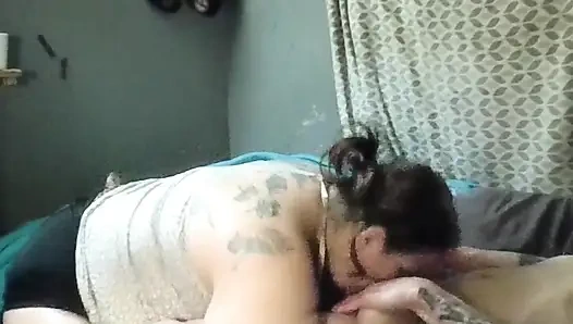 Milf makes him squirm with pleasure !!!!