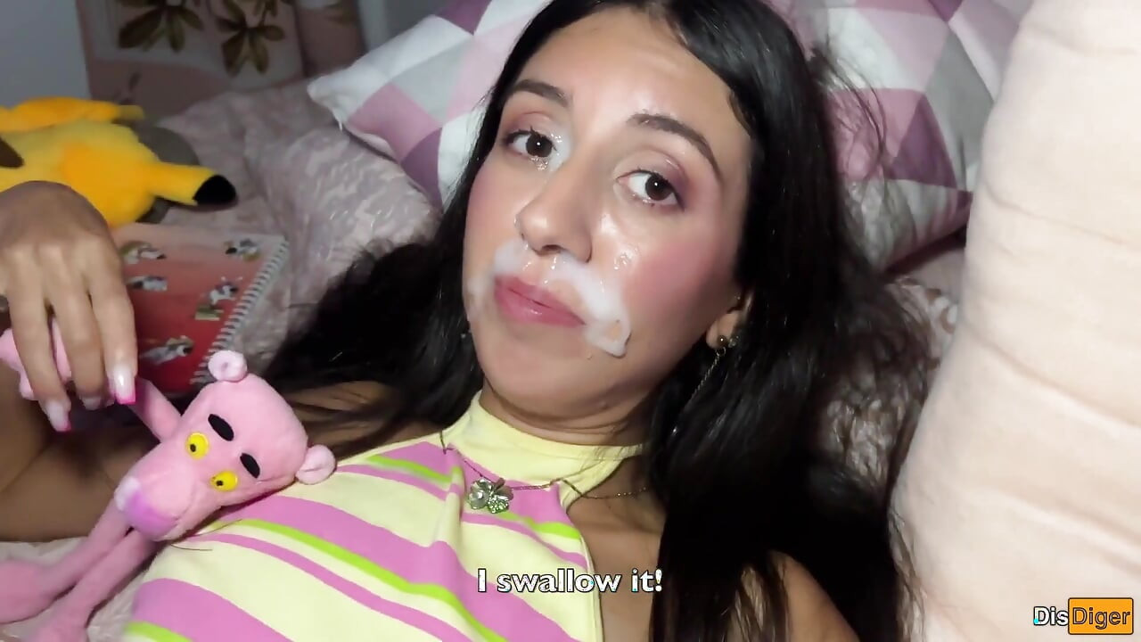 Stepsister Took off His Condom to Feel the Hot Sperm!