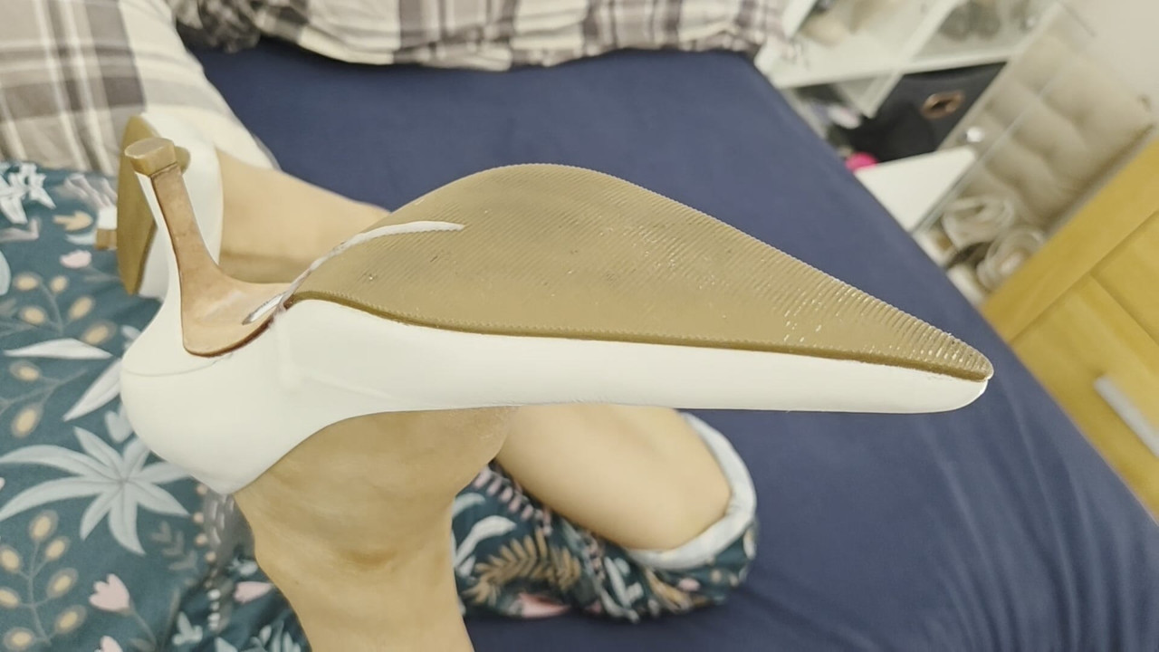 Buffalo pointy heels putih 6cm 36