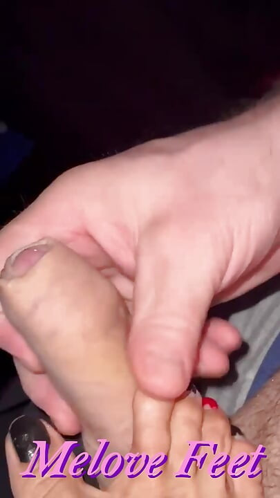 Daddy Cums on Melove Sexy Small Feet