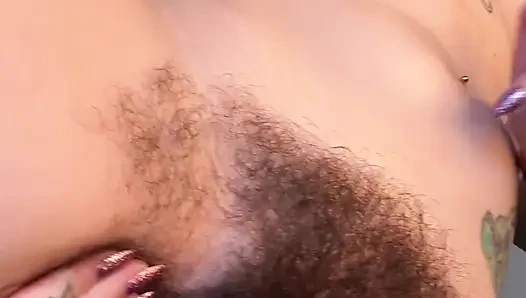 Spreading My Hairy Pussy in Your Face